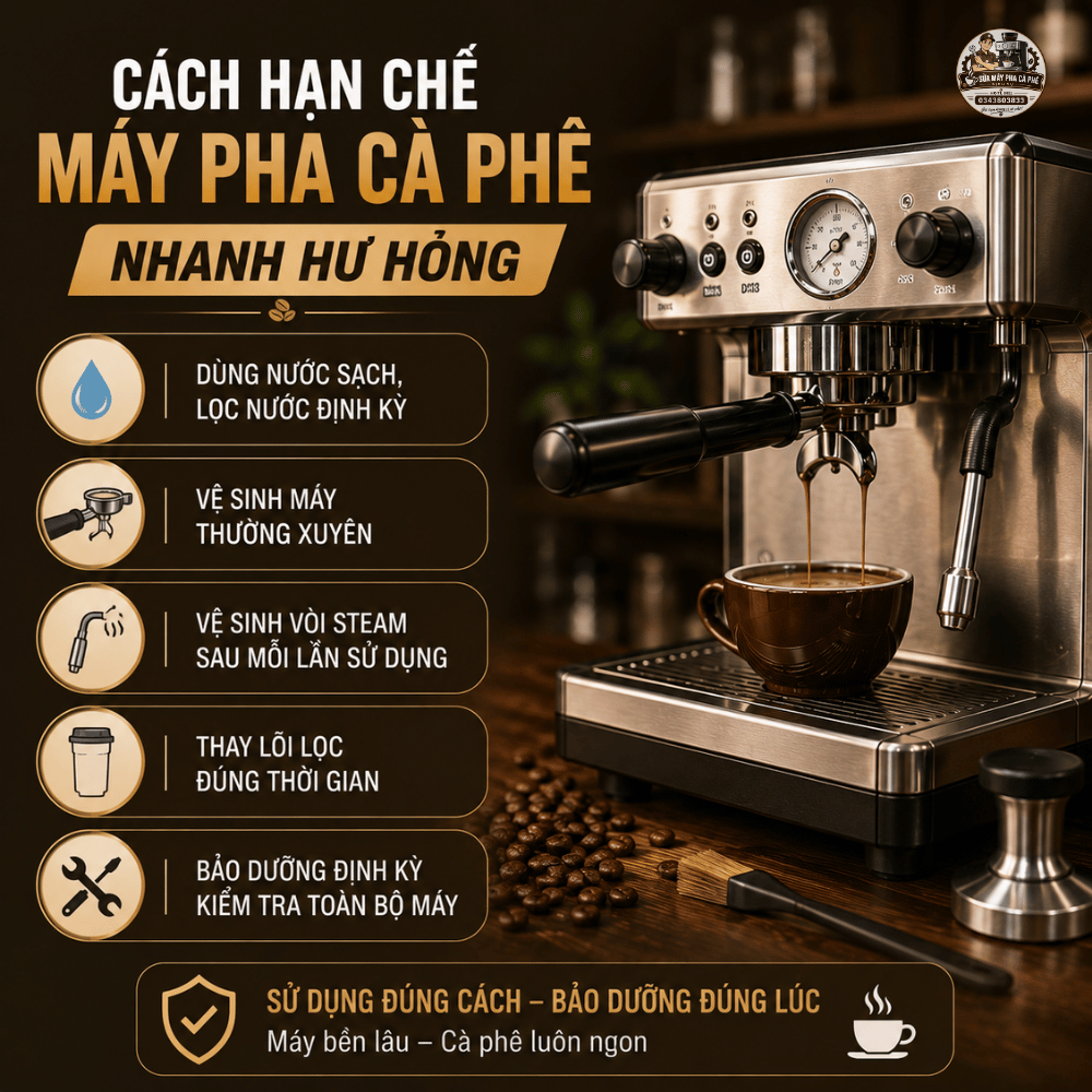 Các lỗi máy xay cà phê thường gặp